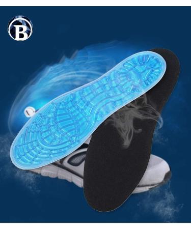 Silicone Massaging Gel Shoe Insoles | Arch Support, Pain Relief & Shock Absorption | Full Length Cushion Inserts for Men or Women (Small 5-9) - Buy Online on GoSupps.com