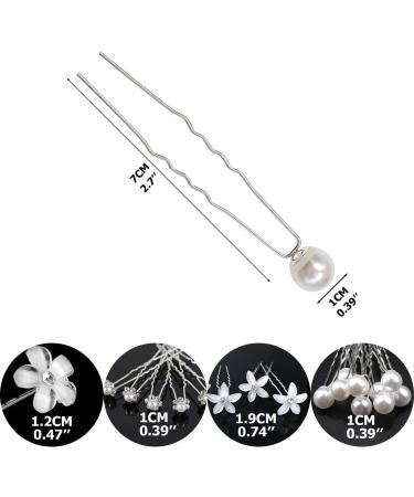 20Pcs Pearl Hair Pins Bridal Wedding Flower Bridesmaid Accessories - Buy Online on GoSupps.com