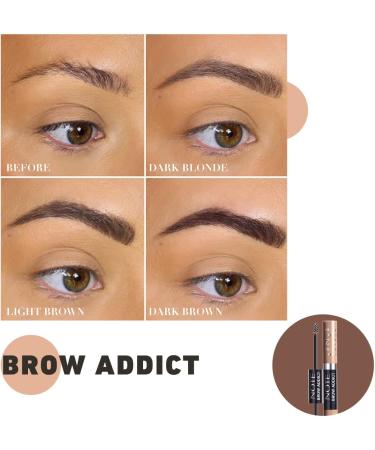 COSMETIC NOTE - Brow Addict 2 in 1 Eyebrow Pencil and Brush | Thin and Thick Eyebrow Pencil | Waterproof Eyebrow Pencil and Mascara | Natural Look Effect Dark Brown - Buy Online on GoSupps.com