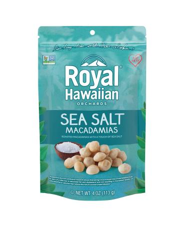 Royal Hawaiian Orchards Sea Salt Macadamia Nuts 4oz (Pack of 6) - 24oz Total - Buy Online on GoSupps.com