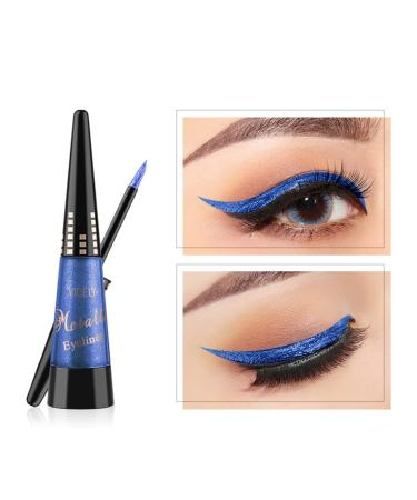 Allbesta Metallic Liquid Eyeliner Shiny Smokey Eyes Waterproof Long Lasting Glitter Eyeshadow Makeup 08#