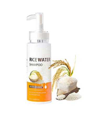 Rice Water Shampoo for Hair Loss Hair Regrowth Shampoo Nourishing and Repair Damage Hair Thining Balding Hair Treatment