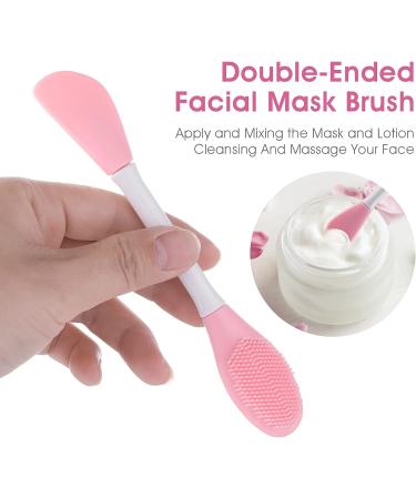 Molain Mask Brush Silicone Applicator Set - 5 Multi-colored Facial Brushes for DIY Mud, Body Lotion, Esthetician Face Care, Makeup & Skincare - Professional Fan Spatula Tool - Buy Online on GoSupps.com