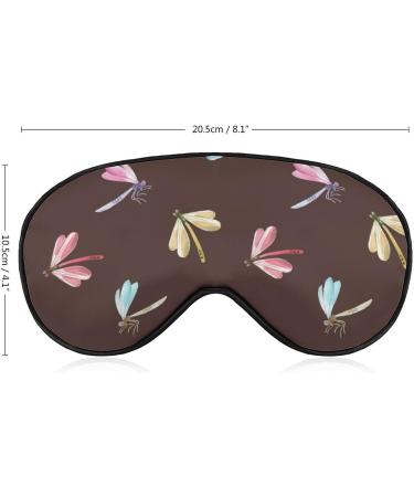 Watercolor Dragonfly Sleep Mask - Adjustable Strap, Block Light, Men & Women - Ideal for Sleeping, Travel, Nap - Cute Flying Design - Buy Online on GoSupps.com