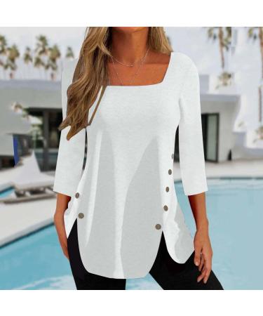 TsaChick Women's Square Neck Sweatshirt with Side Button Detail | Long Sleeve Fitted Black Hoodie | UK Women's T-Shirt | Solid Color | Sizes S-XXL - Buy Online on GoSupps.com