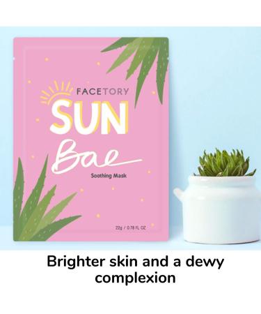 FACETORY Sun Bae Aloe Vera Soothing Sheet Mask - Pack of 10 for Calming & Hydrating Skin - Buy Online on GoSupps.com