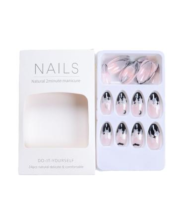 24Pcs Halloween Press On Nails - Pink Almond Acrylic with Ghost Pumpkin & Flame Designs | Full Cover Fake Nails for Men & Women | Halloween Manicure Set - Buy Online on GoSupps.com