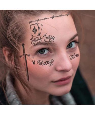 Face Tattoo Halloween Temporary Sticker Costume Tattoos - 4 Sheets - Buy Online on GoSupps.com
