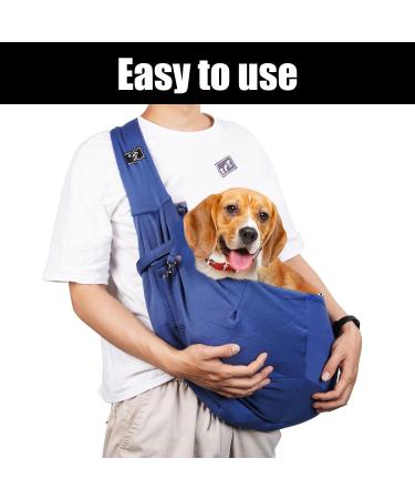 1 Piece Pet Outdoor Carrying Bag Puppy Sling Bag Small Dog Carrier Cat Sling Safety Belly Bag Double-Sided Design Puppy Belly Bag Pet Backpack Adjustable Shoulder Strap (Navy Blue) - Buy Online on GoSupps.com