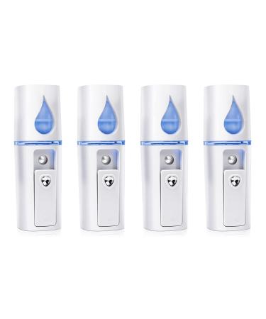 BTuregsau 4X Portable Nano Mister Mini Steamer Atomization Eyelash Extensions with Mirror White