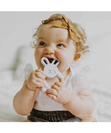 Customized Bear Wooden Baby Teether - Personalized Baby Gift (Style 1) - Buy Online on GoSupps.com