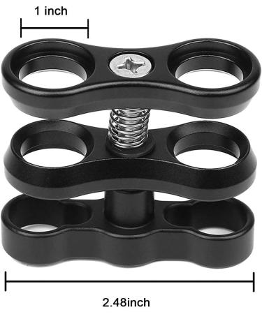 2 Pcs Black Aluminum Ball Clamp Mount for Diving Light Arms Tray System - Photography Camera Accessory - Buy Online on GoSupps.com