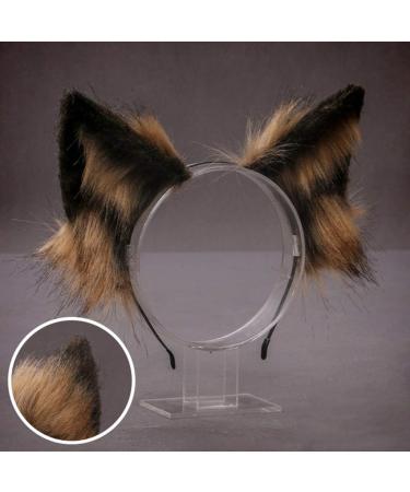 amangul Lovely Faux Wolf Ears Headband Realistic ry Animal Hair Hoop Anime Masquerade Cosplay Costume(White) - Buy Online on GoSupps.com