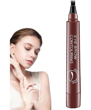 Eye Brow Pencil - Four Forked Eyebrow Pencil Waterproof Eyebrow Makeup for Natural-Looking Brows Parties Daily Use Dating Pochy Red Brown - Buy Online on GoSupps.com