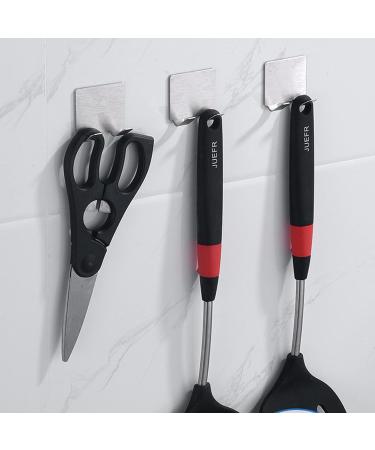 Self-Adhesive Stainless Steel Razor Holder Hooks - 2 Pack Waterproof Double Hooks for Bathroom & Kitchen | No Drilling Required - Buy Online on GoSupps.com