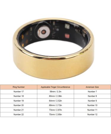 Smart Health Ring - Lightweight Pedometer & Health Tracker for Men & Women - Durable Gold Design - Buy Online on GoSupps.com