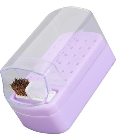Elegant Nail Drill Bits Holder with Brush Pristine Manicure Box Head Stand Jar 30 Holes Nail Drills Stand Perfect Fit Essential Tool Demand Style Durable Unisex Portable Storage Purple. - Buy Online on GoSupps.com