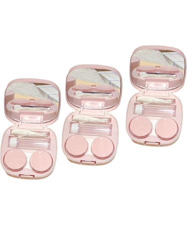 Amagogo Travel Contact Lens Case Set - Lightweight Leak-Proof Pink - 3 Pieces (7x7x2.5 cm) | International Shipping - Buy Online on GoSupps.com