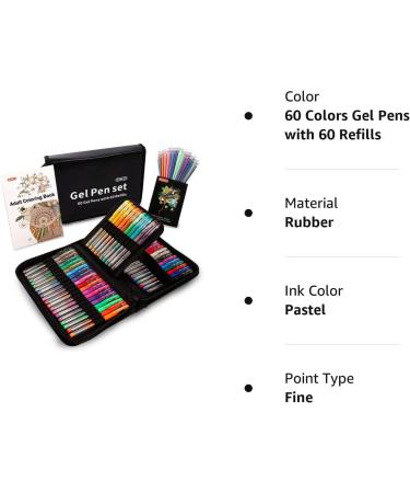 Shuttle Art Gel Pens 120 Pack Gel Pen Set 60 Colored Gel Pen with 60 Refills for Adults Coloring Books Drawing Doodling Crafts Scrapbooking Journaling 60 Colors with 60 Refills Portable Case - Buy Online on GoSupps.com