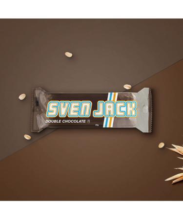 Sven Jack Double Chocolate Energy Cake - Oatmeal Bar with Melting Chocolate | 18x65g (1.17kg) - International Shipping Available - Buy Online on GoSupps.com