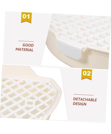 GANAZONO Rabbit Triangle Toilet Pet Litter Basin Pet Cage Guinea Pig Enclosure Pet Potty Abs White 25.00X19.00X10.00CM White - Buy Online on GoSupps.com