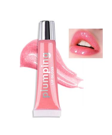 Glitter Glossy Plumping Lipgloss  Clear Glitter Lip Gloss Hydrating Lip Glow Oil  Juicy Tubes Lip Gloss Long Wear Non Sticky Sparkly Lip Gloss  Shiny Jelly Lip Gloss Natural Liquid Lipstick for Women 008