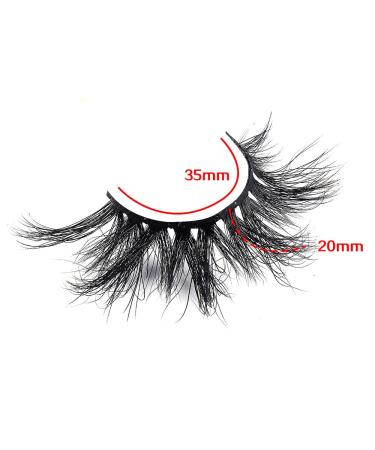Derun 20MM 3D Long Real Mink Lashes Pack - Natural Fluffy Volume Eyelashes - Handmade Dramatic Criss-cross Lash - 5 Pairs - Buy Online on GoSupps.com