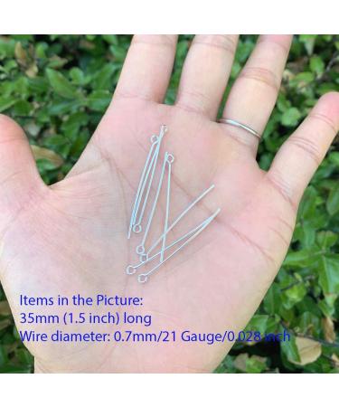 Sterling Silver Eye Pins 18mm (0.7 inch) - Pack of 20 for Jewelry Making - Buy Online on GoSupps.com