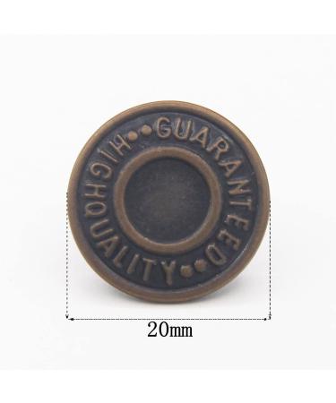 20mm Copper Tack Buttons - 12 Sets Combo for Jean Replacement - Buy Online on GoSupps.com