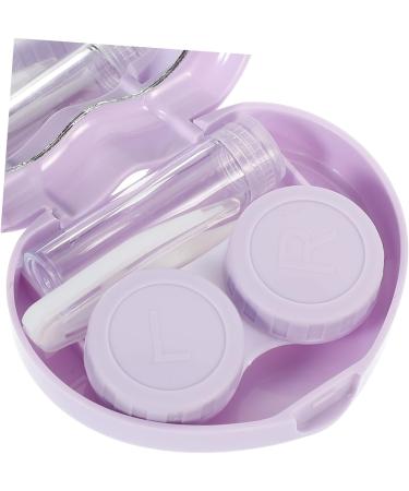 Solustrie Travel Contact Lens Case - Violet Purple Organizer & Remnant Tool for Autumn/Winter - Compact 7.2x5.8x2cm - Buy Online on GoSupps.com