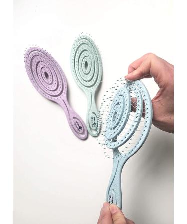 Head Jog 08 Paddle Brush - Flexible Soft Pin Bristles for Gentle Detangling - Wet or Dry Hair - Original Collection Heather - Buy Online on GoSupps.com