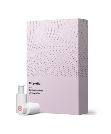 Droplette Retinol Renewer Refill Capsules - Help with the Crease Lines and Skin Health Freshen Revitalize & Firms Skin with Arbutin Rose Oil and Collagen (30 Count)
