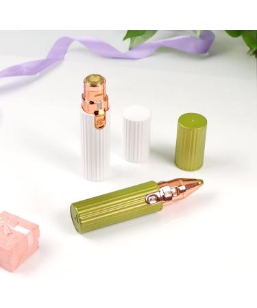 2 in 1 Electric Eyebrow Trimmer for Women - Painless Facial Hair Removal Mini Razor (Green) | Portable Eyebrow Epilator for Perfect Makeup - Buy Online on GoSupps.com