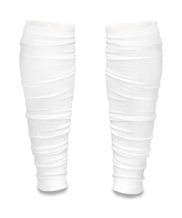 Football Leg Sleeve men - Universal Size Leg Compression Sleeve - Calf Compression Sleeve -Moisture Wicking White 1