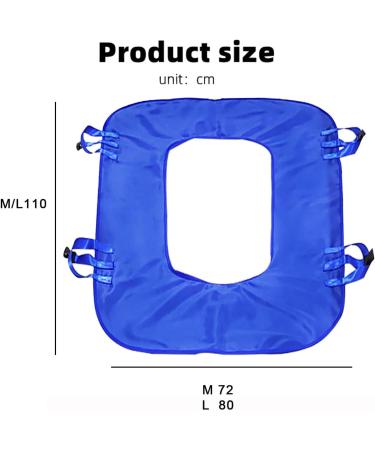 Patient Transfer Sheet Patient Positioning Bed Pad with 4 Fixed Straps and Handles Middle Hollow Design and Soft Skin Friendly Fabric 80kg Load and Sturdy for Obese Elderly Patients Medium - Buy Online on GoSupps.com
