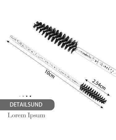 100 Pieces Disposable Eyelash Brushes Mascara Wands Eyebrow Applicator Cosmetic Makeup Brush Tool Kits (Black) - Buy Online on GoSupps.com
