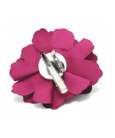 Shop Meilliwish Camellia Flower Hair Clip Brooch in Magenta (A74) - International Shipping Available - Buy Online on GoSupps.com