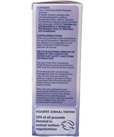 Clear Conscience Contact Lens Solution 12oz â€“ Multi-Purpose Sterile Eye Cleaner for Soft & RGP Lenses - Buy Online on GoSupps.com