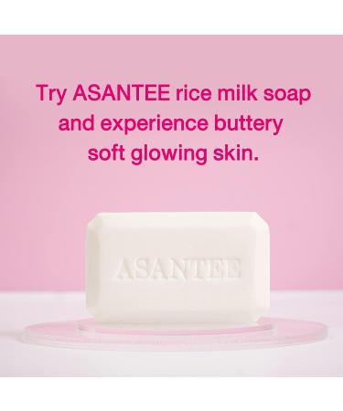 Asantee Rice Milk Collagen Honey Body Soap 125g - Soft, Clear, Radiant Skin - Long-Lasting Scent - Buy Online on GoSupps.com