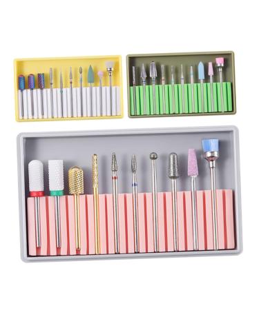 Housoutil Faux Nails 1 Set Manicure Tools Remover Nail Drill Polisher Ceramics Artificial Nails 5x1cm Green