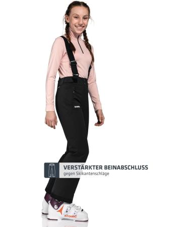 Sch ffel Girls Windproof & Waterproof Snow Pants | Joran G 164 Black | Kids Ski Trousers & Ski Pants - Buy Online on GoSupps.com