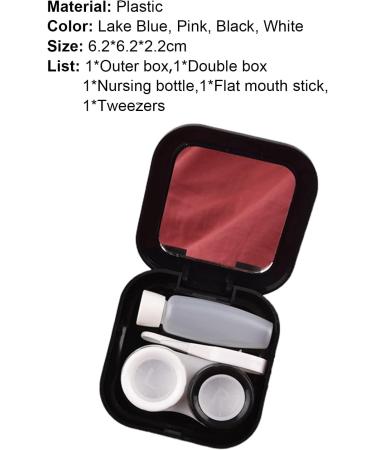 YOXIER Contact Lenses Care Kit Smell-less Portable Mini Contact Lenses Travel Kit for School Black - Buy Online on GoSupps.com