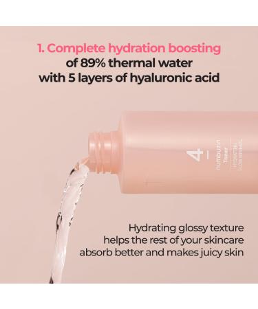 numbuzin No.4 Hydrating Glow Mineral Toner - Deep Hydration & Glowy Skin | Thermal Water Hyaluronic Acid Niacinamide | Gentle Exfoliation & Makeup Booster | 6.76 Fl Oz - International Shipping Available - Buy Online on GoSupps.com