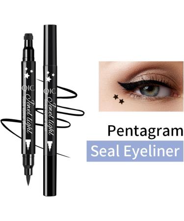 Pen Eye Liner Stencil | Black Eye Liner Liquid Pencil Eye Liners - Double-Headed Eye Liner Pen Long-Lasting Liquid Liner with Eye Makeup Stencil Cat Eye Winged Eye Liner - Buy Online on GoSupps.com