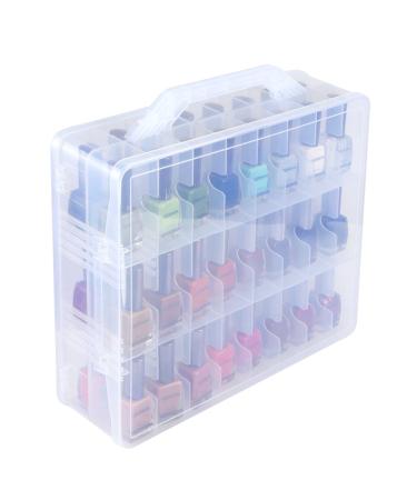 Kissbuty Universal Nail Polish Holder Organizer for 48 Bottles Adjustable Dividers Space Saver - Buy Online on GoSupps.com