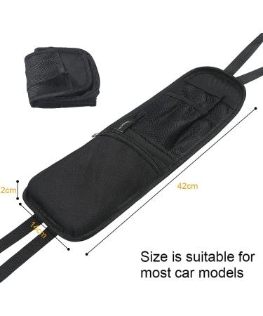 URAQT Car Seat Side Storage Bag with 3 Pockets - Multi-Pocket Drink Holder for Cars, Trucks, SUVs & Gaming Chairs - Black - Buy Online on GoSupps.com