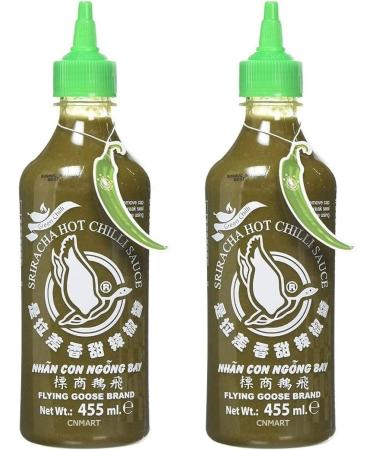 Flying Goose Green Chilli Sriracha Hot Sauce 455ml (Pack of 2) by CNMART