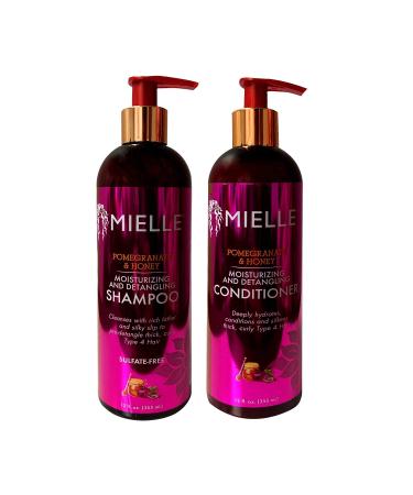 Mielle Pomegranate & Honey Moisturizing/Detangling Shampoo and Conditioner SET (12 fl. oz Each)