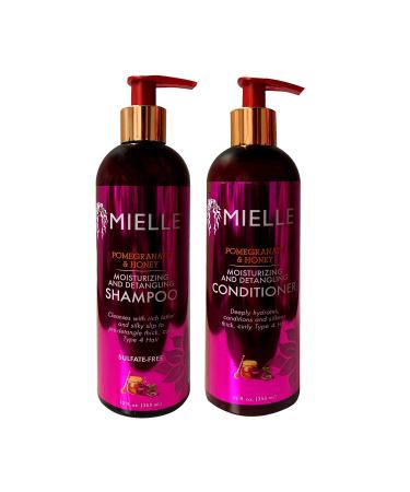 Mielle Pomegranate & Honey Moisturizing/Detangling Shampoo and Conditioner SET (12 fl. oz Each) - Buy Online on GoSupps.com
