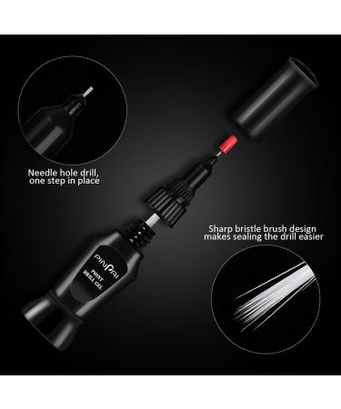 2 Piece Nail Rhinestone Glue Set Resin Nail Gemstone Adhesive Glue Needle Brush Dual Purpose Jewelry Glue UV Gel for Nail Art Salons DIY Enthusiasts Decorations Tools 10ml - Buy Online on GoSupps.com